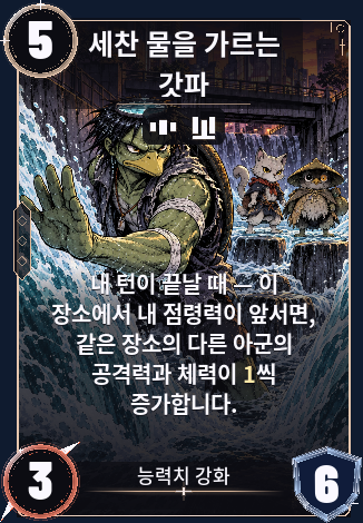 세찬 물을 가르는 갓파