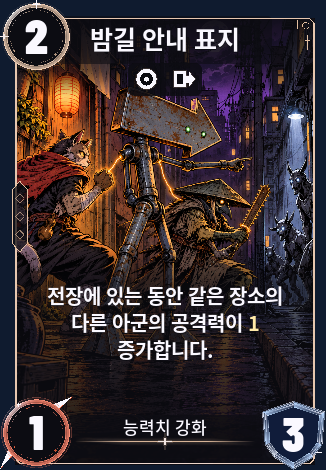 밤길 안내 표지