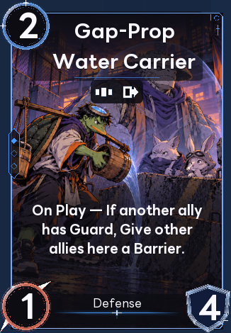 Gap-Prop Water Carrier