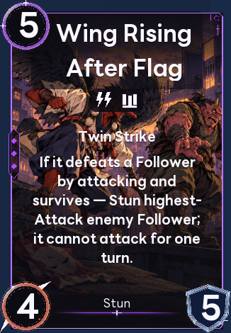 Wing Rising After Flag