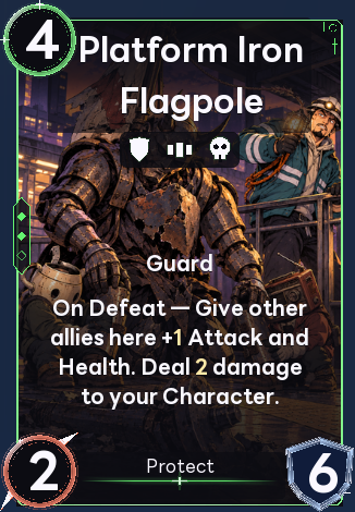 Platform Iron Flagpole