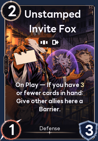 Unstamped Invite Fox