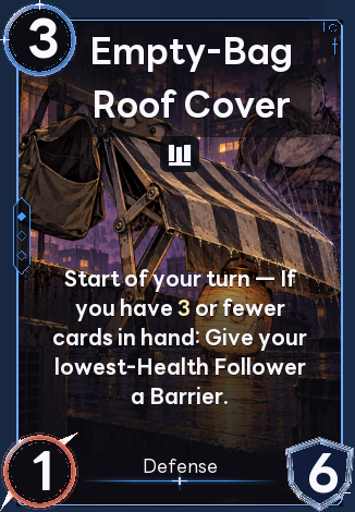 Empty-Bag Roof Cover