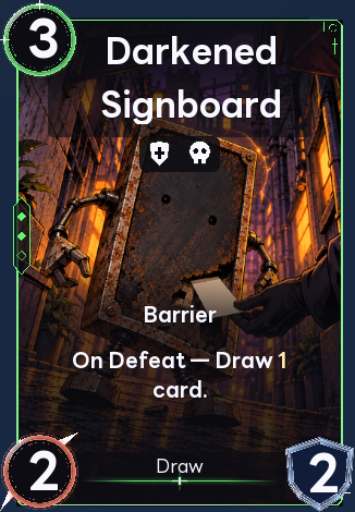 Darkened Signboard