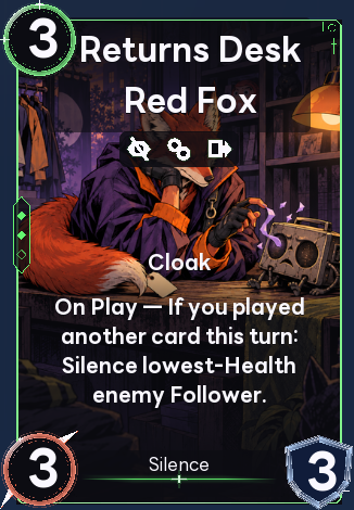Returns Desk Red Fox