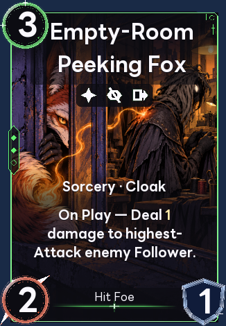 Empty-Room Peeking Fox