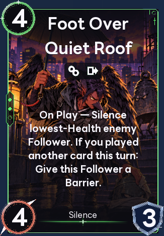 Foot Over Quiet Roof