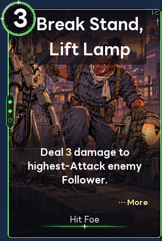 Break Stand, Lift Lamp