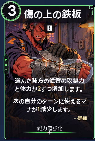 傷の上の鉄板