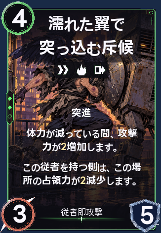 濡れた翼で突っ込む斥候