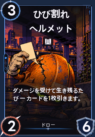 ひび割れヘルメット