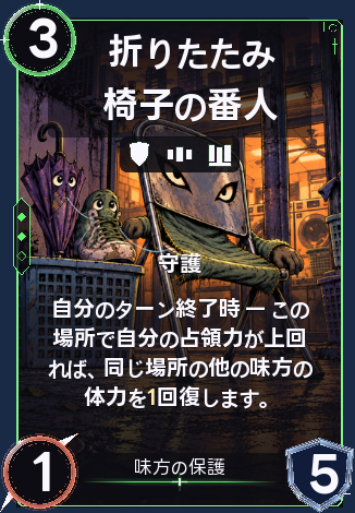 折りたたみ椅子の番人