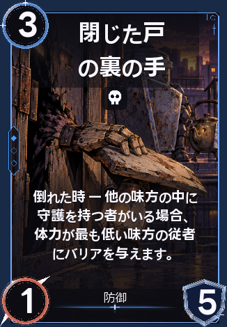 閉じた戸の裏の手