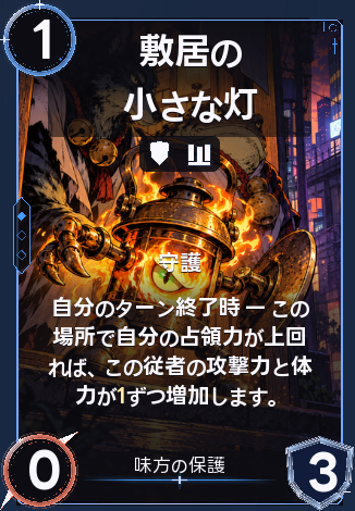 敷居の小さな灯