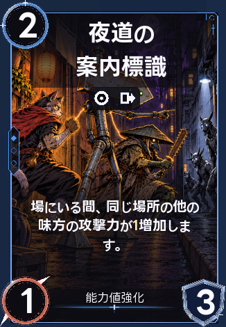 夜道の案内標識