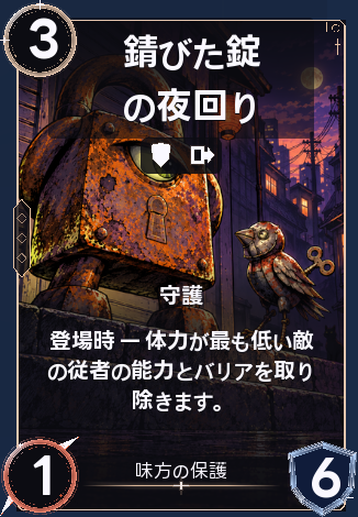 錆びた錠の夜回り