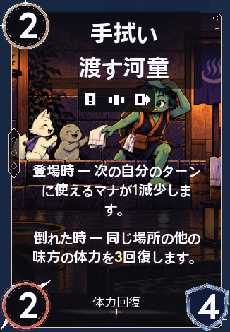 手拭い渡す河童