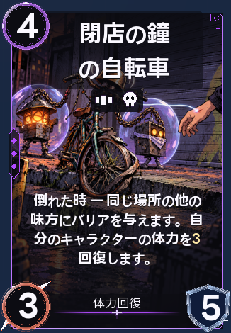 閉店の鐘の自転車