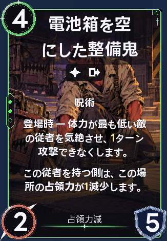 電池箱を空にした整備鬼