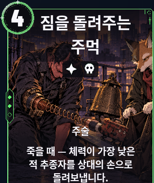 짐을 돌려주는 주먹